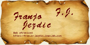 Franjo Jezdić vizit kartica